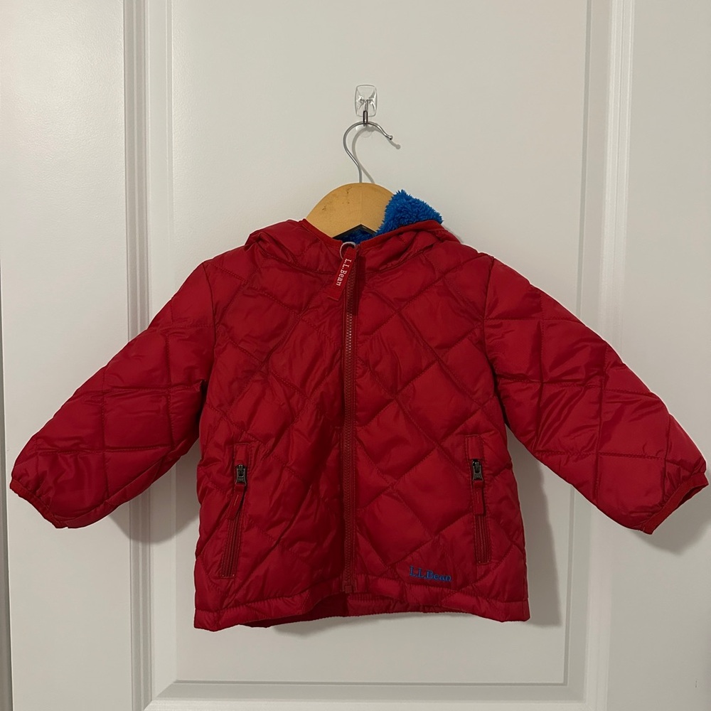 L.L. Bean Kids Cherry Red Puffer Jacket